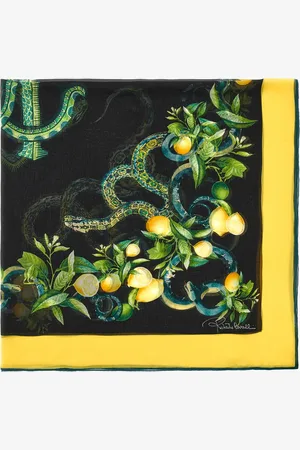 Roberto Cavalli Shawl With Lemon Print - Female Scarves & Silks Unica