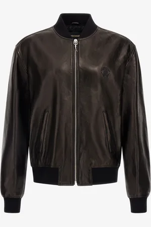 Roberto Cavalli Leather Bomber Jacket - Male Jackets & Bombers 50