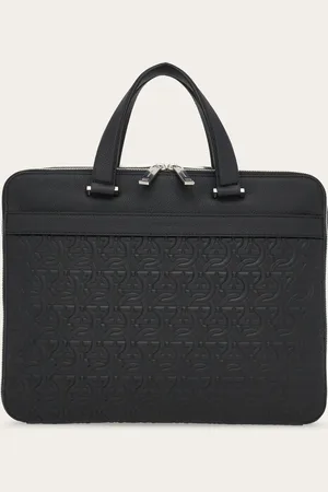 Salvatore Ferragamo Men Embossed Gancini briefcase (S)