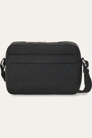 Salvatore Ferragamo Men Embossed Gancini crossbody bag