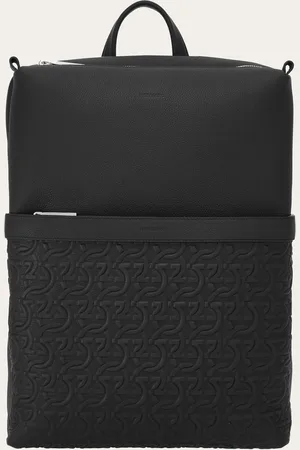 Salvatore Ferragamo Men Embossed Gancini backpack