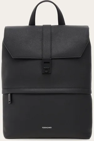 Salvatore Ferragamo Men Backpack with Gancini buckle