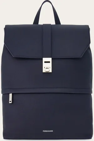 Salvatore Ferragamo Men Backpack with Gancini buckle