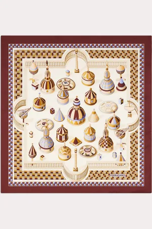 Salvatore Ferragamo Women Geometrical renaissance print silk scarf