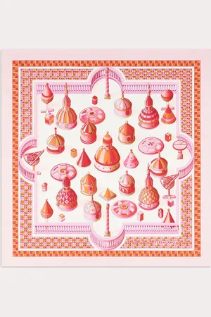 Salvatore Ferragamo Women Geometrical renaissance print silk scarf