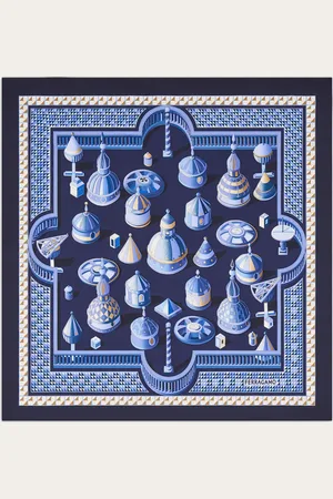 Salvatore Ferragamo Women Geometrical renaissance print silk scarf