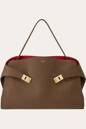 Salvatore Ferragamo Women Hug soft bicolor shoulder bag (L)