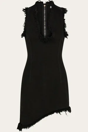 Salvatore Ferragamo Women Mini dress with frayed edges
