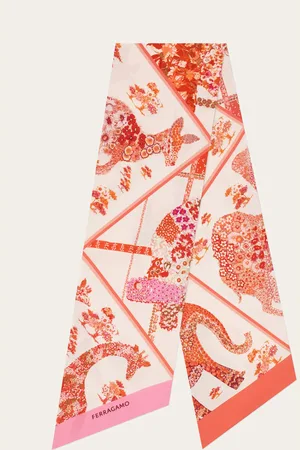 Salvatore Ferragamo Women Patchwork print silk bandeau