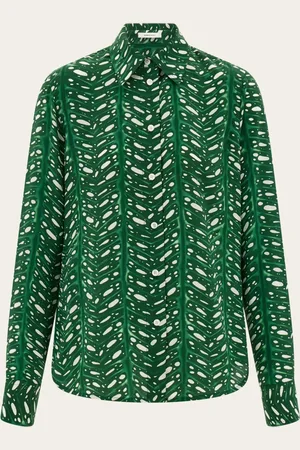 Salvatore Ferragamo Women Palm print shirt