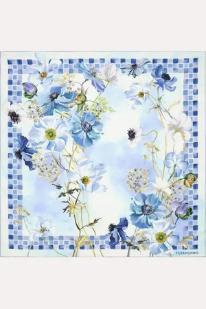 Salvatore Ferragamo Women Fiori print silk scarf