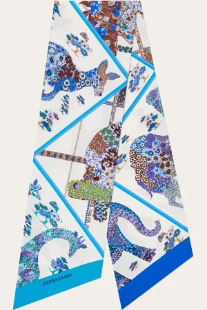Salvatore Ferragamo Women Patchwork print silk bandeau