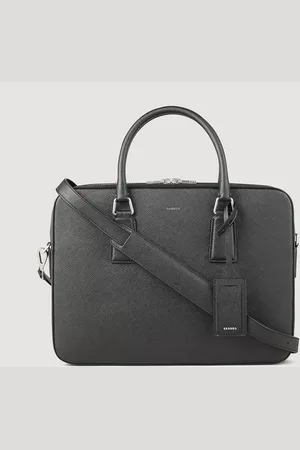 Sandro Reconstituted leather briefcase