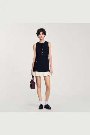 Sandro Two-tone tweed short dress