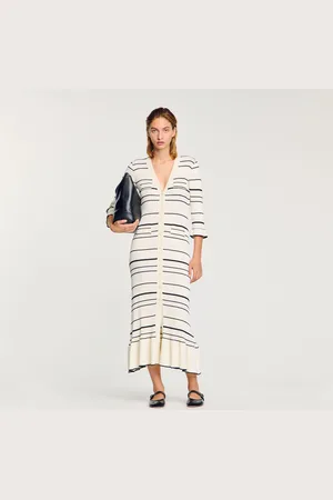 Sandro Stripy knit maxi dress