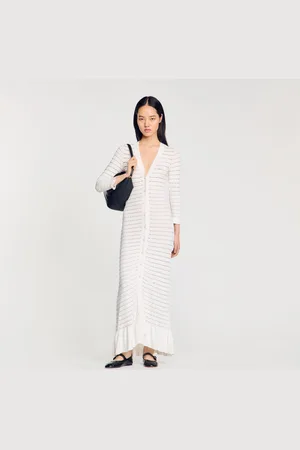 Sandro Maxi dress with pearl details