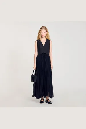 Sandro Pleated maxi dress