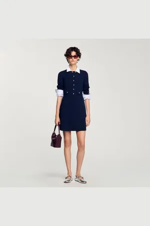 Sandro Short button-up knit dress