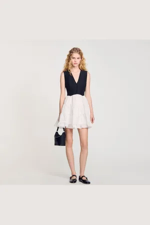 Sandro Two-tone short dress