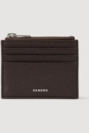 Sandro Reconstituted leather cardholder