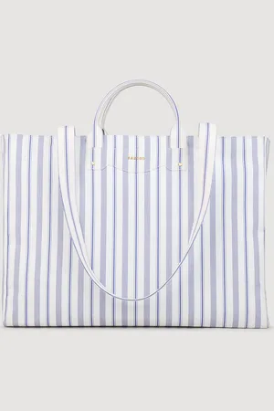 Sandro Striped canvas tote bag