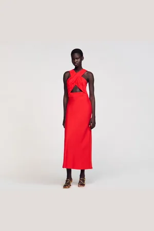 Sandro Long wraparound dress