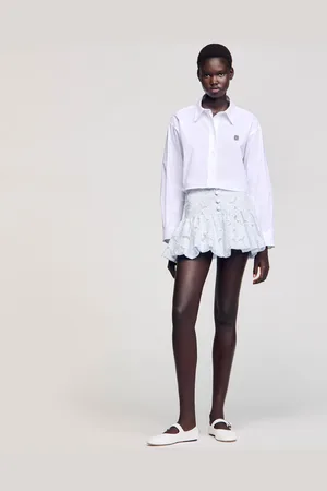 Sandro Short guipure skirt