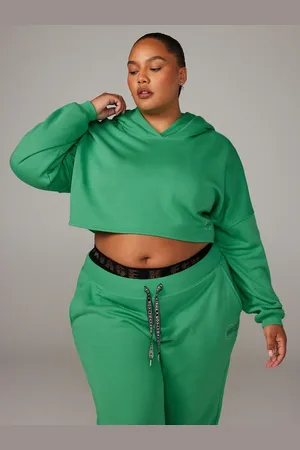 Savage X Fenty Essential Fleece Scope Logo Cropped Hoodie