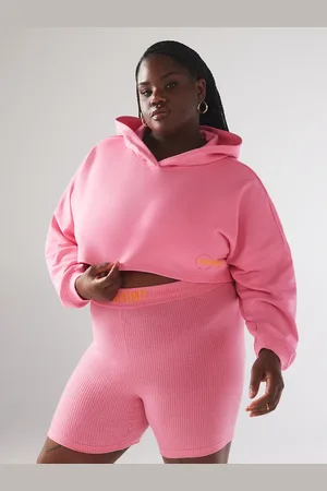 Savage X Fenty Essential Terry Scope Logo Cropped Hoodie