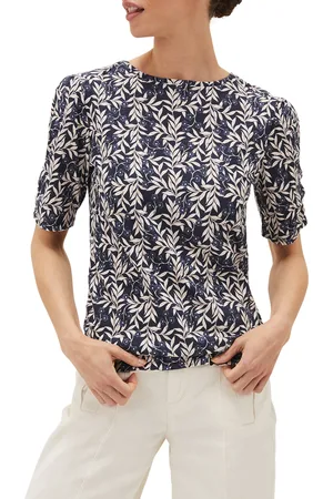 Phase Eight Womens Poppie Leaf Print Top - - Size 8 UK