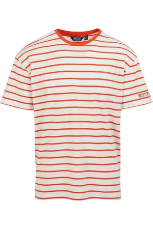 Regatta Mens Shorebay II Stripe T-Shirt ( /Rusty Orange) - Size 3XL