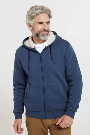 Mountain Warehouse Mens Dalton Borg Lined Full Zip Hoodie - Size 2XS