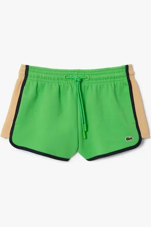 Lacoste Womens Contrast Panel Piqué Shorts in Cotton - Size 12 UK