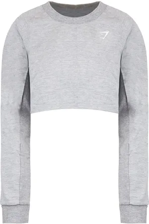 GymShark Cropped Womens Marl Sweater Cotton - Size Large
