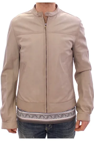 Dolce & Gabbana Mens Leather Jacket Biker Coat - Size IT 50 (Men
