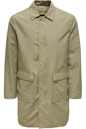 Only & Sons Mens Long Coat Lightweight - - Size Medium