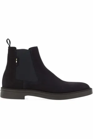 HUGO BOSS Mens Calev Chelsea Boots in Dark Suede - Size UK 12