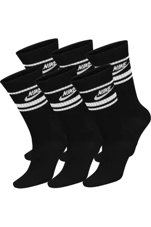 Nike DX5089 Unisex Dri-FIT Sportswear Everyday Essential Crew Socks (6 Pair) Black - - Size Small