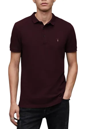AllSaints Reform Mens Polo Shirt Summer Casual T Shirts - Cotton - Size X-Large
