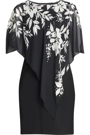 Gina Bacconi Womens Kiya Asymmetric Dress With Printed Foil Detail - - Size 10 UK