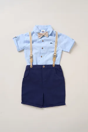 Little Gent Boys Shirt, Shorts and Braces Outfit Set - - Size 3Y