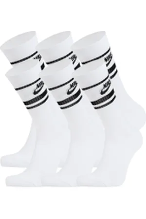Nike DX5089 Unisex Dri-FIT Sportswear Everyday Essential Crew Socks (6 Pair) White - - Size Small