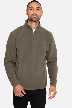 Threadbare Mens Quarter Zip Fleece Sweatshirt - Size 2XL
