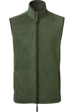 Premier Mens Artisan Fleece Gilet (Moss /Brown) - Size Large
