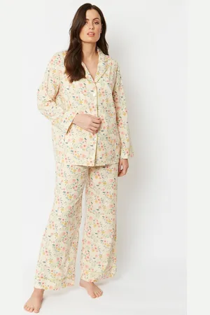 Jayley Womens Floral Cotton Pyjamas - - One Size