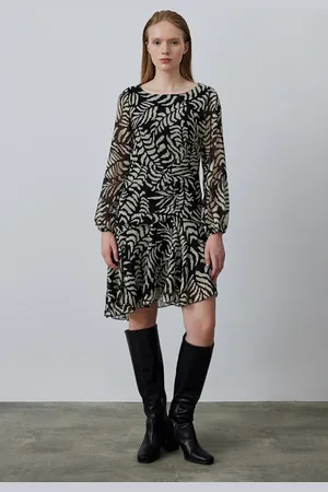 Gusto Womens Printed Asymmetric Dress - - Size Large