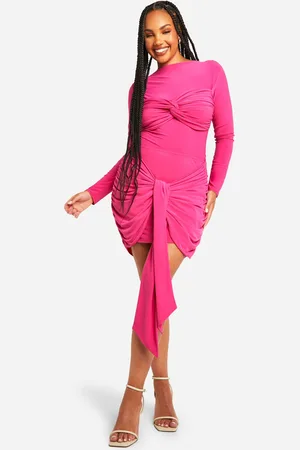 Boohoo Womens Plus Double Slinky Tie Mini Skirt - - Size 24 UK