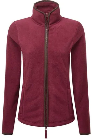 Premier Womens/Ladies Artisan Contrast Trim Fleece Jacket ( /Brown) - Size 3XL