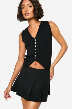 Boohoo Womens Tall Knitted Rib Waistcoat - - Size 12 UK