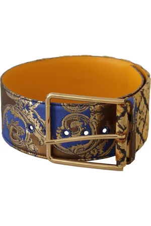 Dolce & Gabbana Womens Genuine Leather Logo Engraved Buckle Belt - - Size 70 cm
